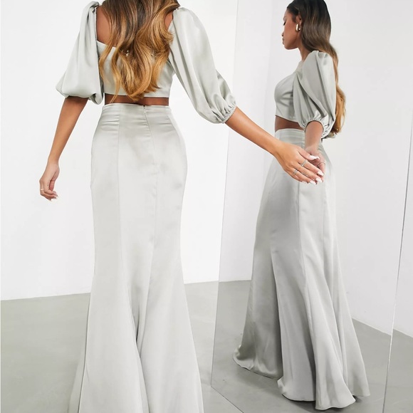 Sage Green Bridesmaid Two-Piece Set - Picture 5 of 10